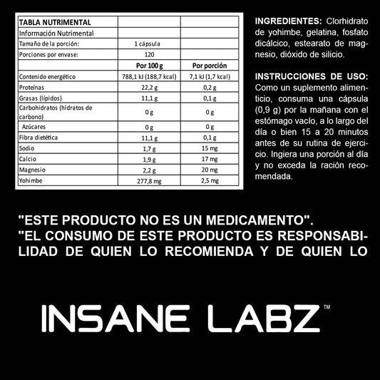 ACS Yohimbe 120 Caps (120 srvs)